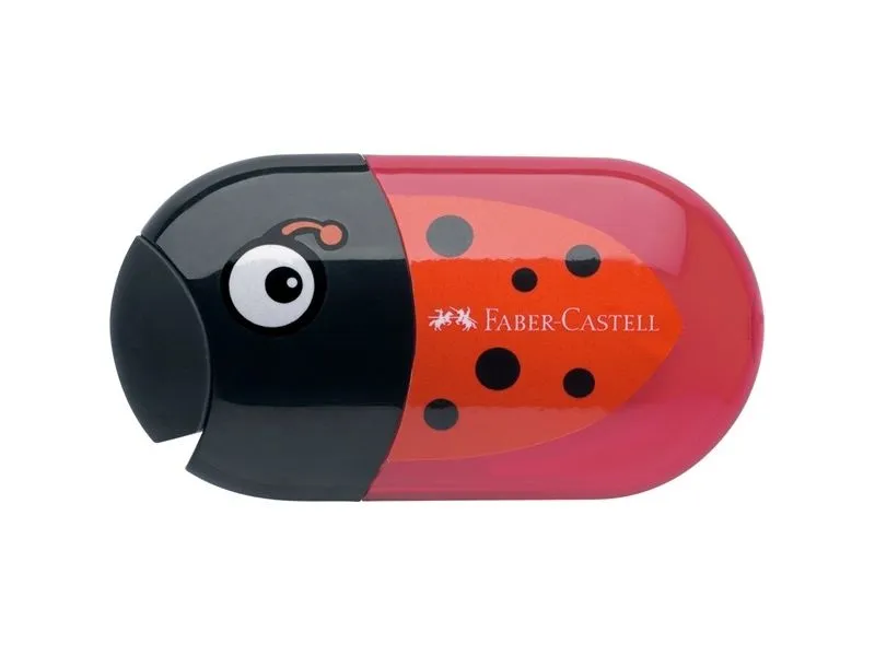 Faber-Castell 183526, Manuell blyantspisser, Svart, Rød, 1 stykker