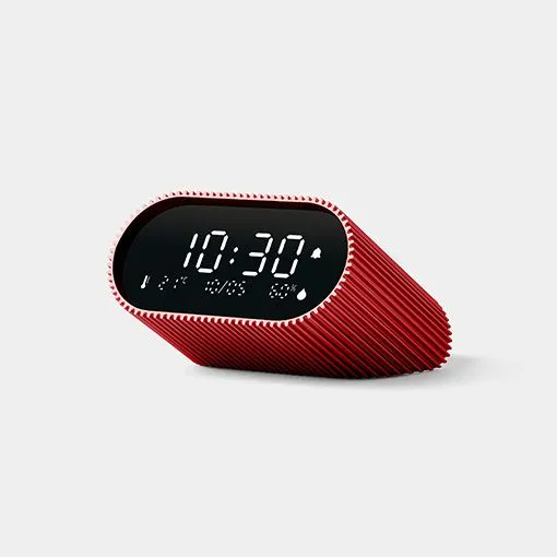 LEXON Ray Clock, Digital vekkerklokke, Oval, Rød, Innendørs, Adult/Child, Gutt/Jente