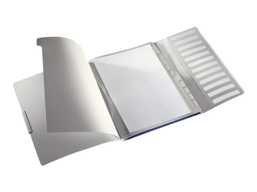 Leitz Style - Klassifikasjonsmappe - 12 rom - 12 deler - for A4 (210 x 297 mm) - kapasitet: 200 ark - med fliker - titanblå
