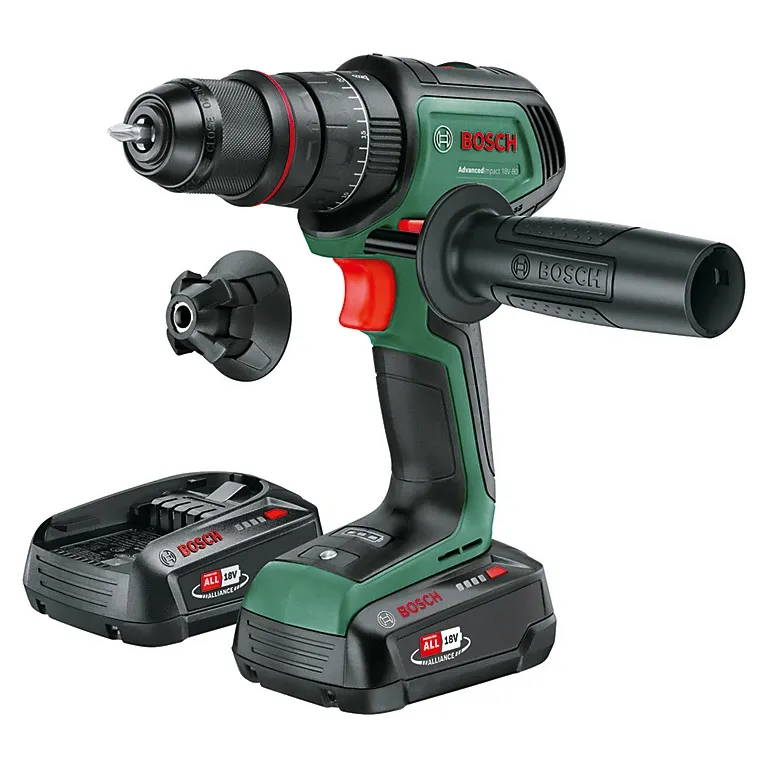 Bosch AdvancedImpact 18V-80 QuickSnap, Boremaskin med pistolgrep, Nøkkelløs, Svart, Grønn, 1,3 cm, 1950 RPM, 4 cm