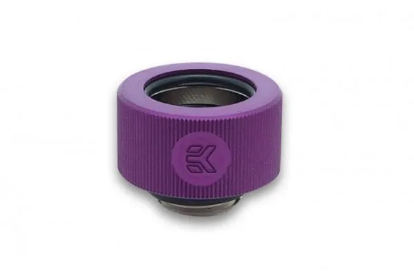 EK Water Blocks EK-HDC Fitting 16mm G1/4, Aluminium, Messing, Lilla, 23,8 mm, 23,8 mm, 14,5 mm
