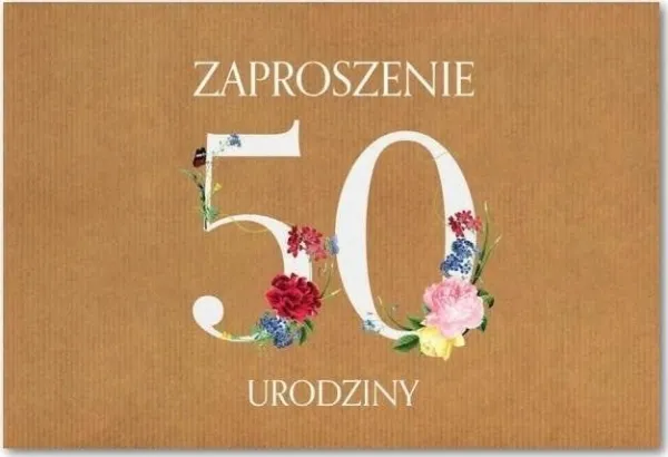 Invitasjon Birthday 50 ZT39 (10 stk)