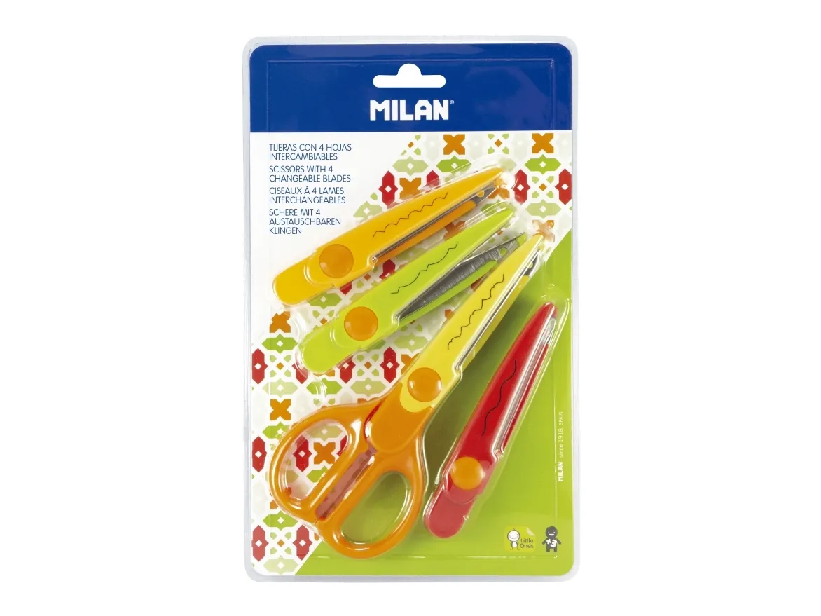 MILAN Zigzag-saks 4 Udskiftelige Blade Blister