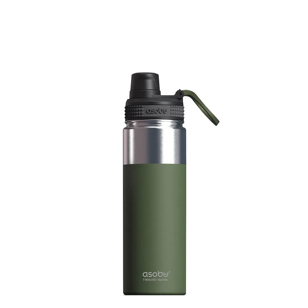 Asobu Alpine Flask, 530 ml, Turgåing, Grønn, Rustfritt stål, Voksen, Mann/kvinne