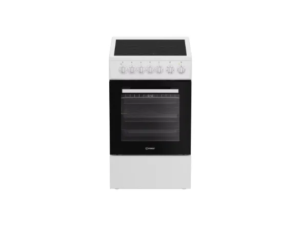 Indesit komfyr IS5V5GSW/P keramisk topp elektrisk ovn baltas bredde 50 cm dybde 60 cm 55 l