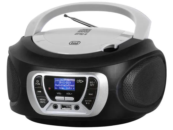 Trevi CMP 510 DAB, Digitalt, DAB, DAB+, FM, 87,5 - 108 MHz, 174.928 - 239.2 MHz, Spiller, CD, CD-R, CD-RW