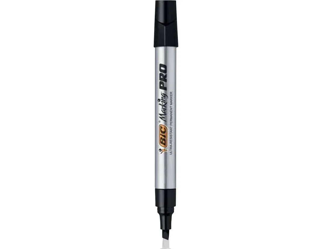 BIC Marking Pro Permanent Tusch med Skrå Spids - blå, 12 stk.