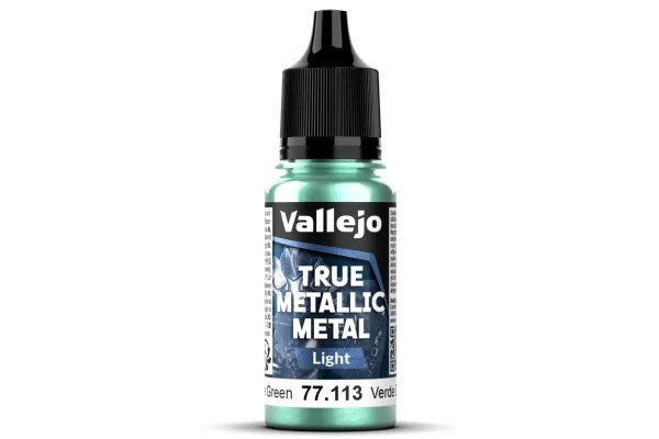 Vallejo 77.113 True Metallic Metal light – billegrønn (18 ml)