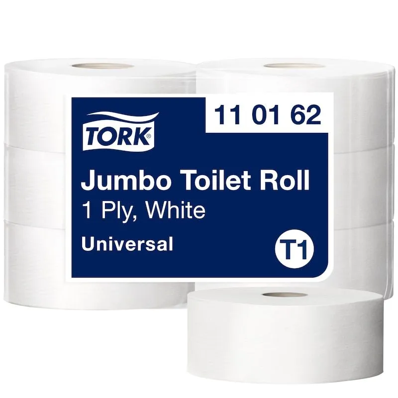 Toalettpapir Tork T1 Advanced Jumbo hvitt 1-lags - (6 ruller per kartong)