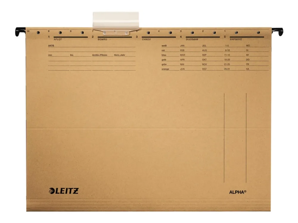 Leitz ALPHA - Hengefil - for A4 (210 x 297 mm) - naturlig brun