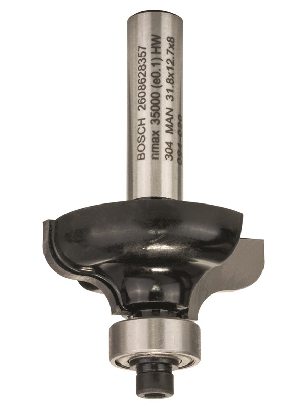 Bosch Kantfresejern G, 8 mm, R1 4,8 mm, D 31,8 mm, L 12,4 mm, G 54 mm 8 mm, R1 4,8 mm, D 31,8 mm, L 12,4 mm, G 54 mm