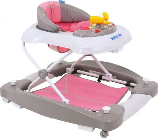 Gåstol med huske Baby Mix39124\J-888RS. rosa