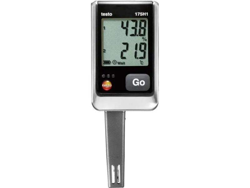 testo 0572 1754-D 175 H1 multi-datalogger, kalibrert (DAkkS) – mål temperatur, luftfuktighet -20 til +55 °C, 0 til 100 % rf