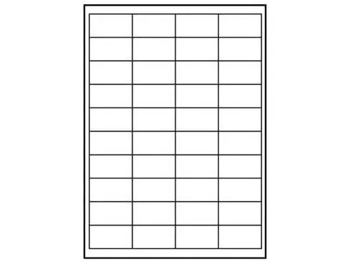 Logoetikett 48,5 mm x 25,4 mm, A4, matt, hvit, 44 etiketter, 140 g/m², 25 stk