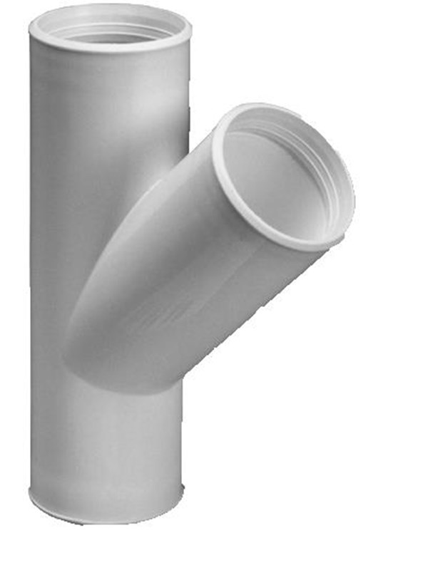 Purus branch pipe 45° 32 mm white pp/tpe