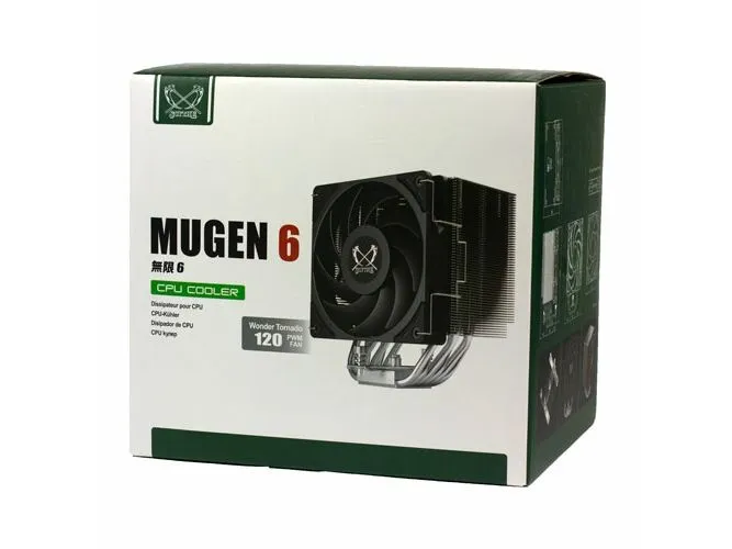 Scythe Mugen 6, Vifte, 12 cm, 300 RPM, 2000 RPM, 102,44 m³/t, Sort, Sølv