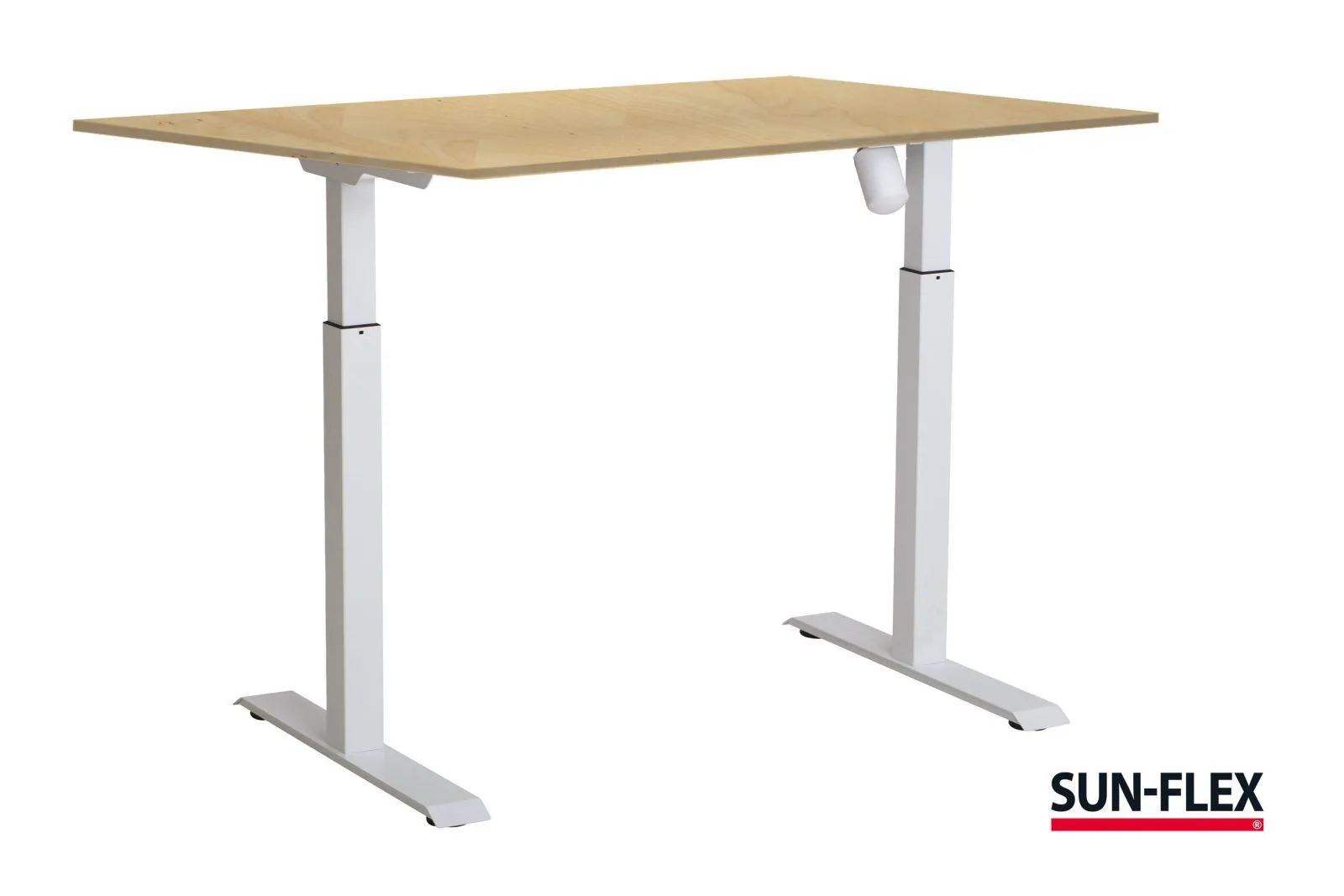 SUN-FLEX EASYDESK ADAPT l, Pure White, bjørkelaminat, 160*80 cm