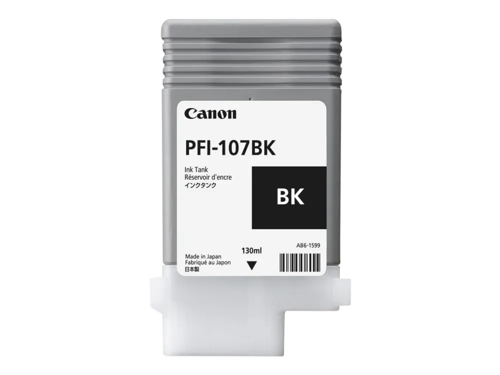 Canon PFI-107 BK - 130 ml - fotosort - original - blekkbeholder - for imagePROGRAF iPF670, iPF680, iPF685, iPF770, iPF780, iPF785