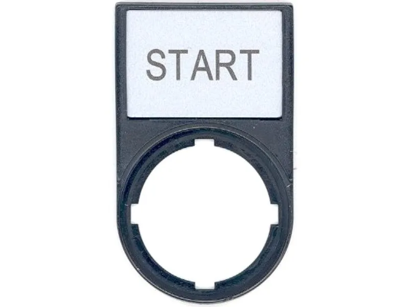 Beskrivelsesplate START 50x30mm svart rektangulær M22S-ST-GB1 216495