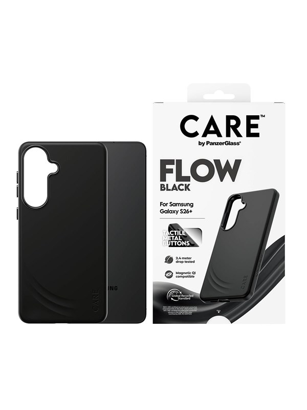 CARE by PanzerGlass Flow Case Black w. Qi Samsung Galaxy S26+
