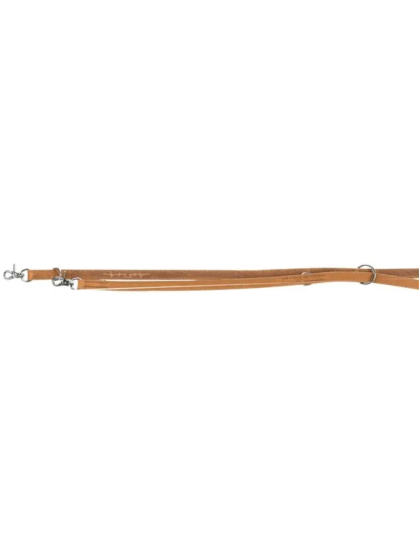Trixie Rustic fatleather adjustable leash Heartbeat M-L: 2.00 m/20 mm brown