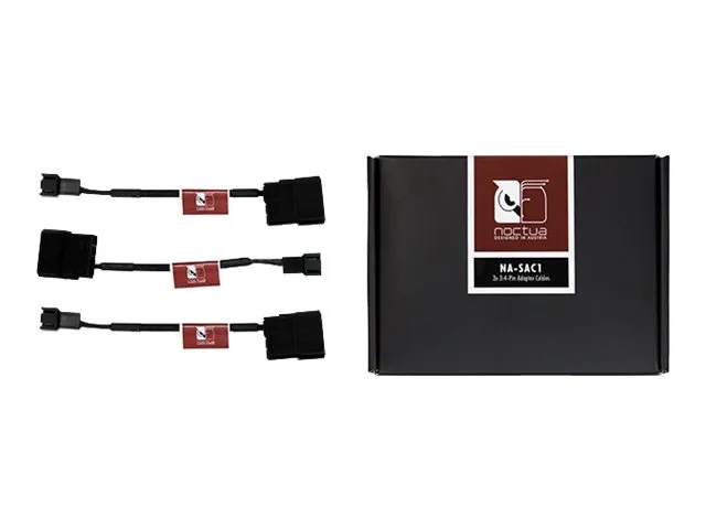 Noctua NA-SAC1 - Viftestrømkabel - 3-pins viftekontakt (hunn) til 4-pin intern strøm - 12.5 cm