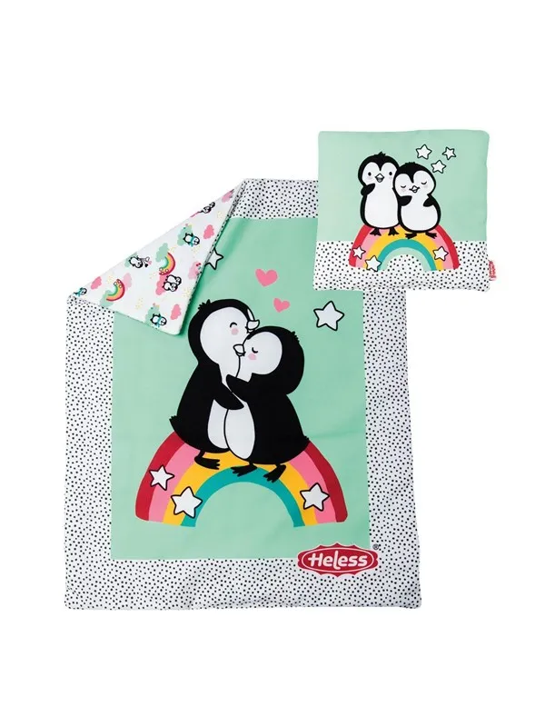 Heless Penguin Doll Blanket with Pillow