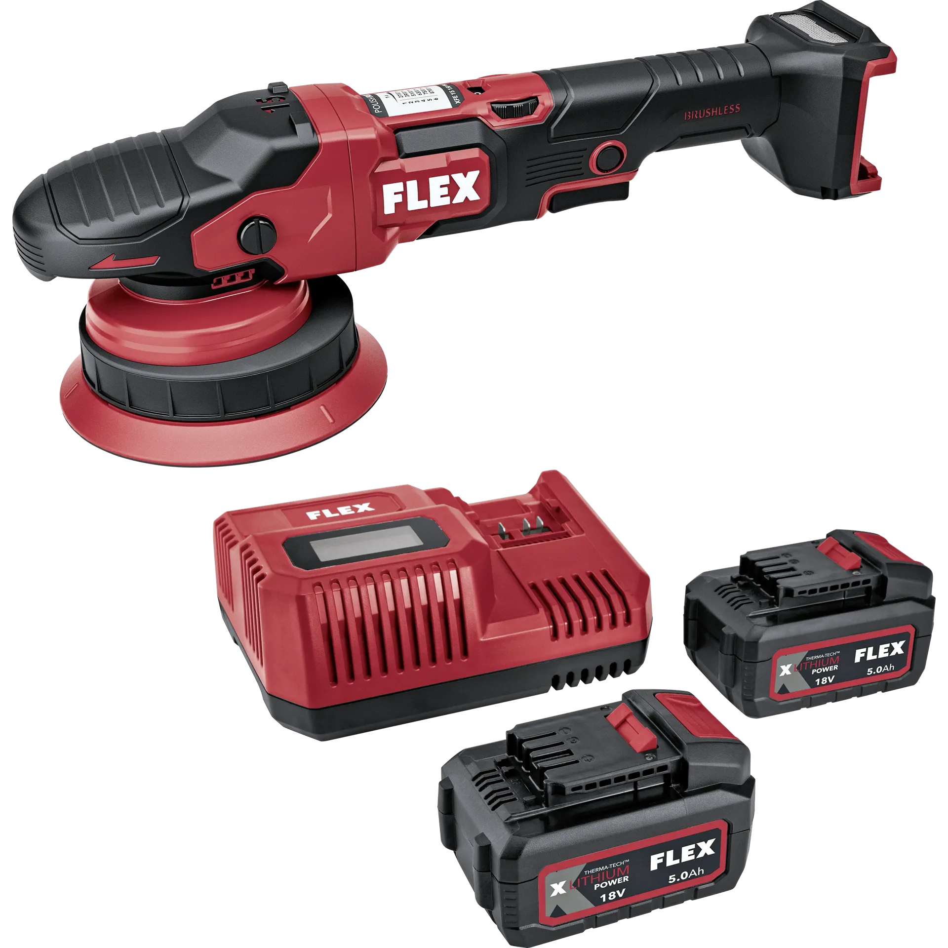 Flex batteridrevet poleringsmaskin XFE 2 15 18-EC/5,0 sett