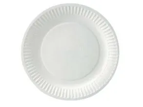 Paptallerken Catersource Ø18 cm FSC-mærket bionedbrydelig hvid - (100 stk.)