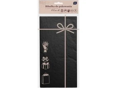 Interdruk silkepapir til pakking 50x70 cm 5 ark svart