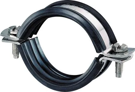 Walraven AISI 316 rørb.38-42mm - Rustfri 2-skrue rørbøjle EPDM med M8/10 gevind