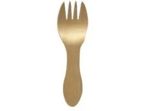 Gaffel mini 102 mm ubehandlet træ bionedbrydelig,10 pk x 100 stk/krt