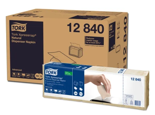 Tork Advanced Xpressnap - Serviett - Størrelse 21.3 x 33 cm - avhendbar - natur (en pakke 1125)