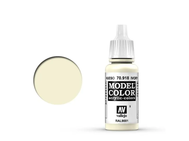 Vallejo 70.918, 17 ml, Elfenben, Matte, Flaske