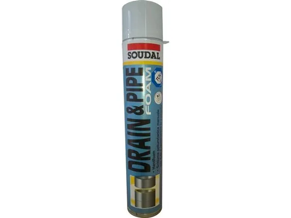 SOUDAL Drain & Pipe Brøndskum 750 ml, 1-komponent skum selvekspanderende klar til brug polyuretan skum