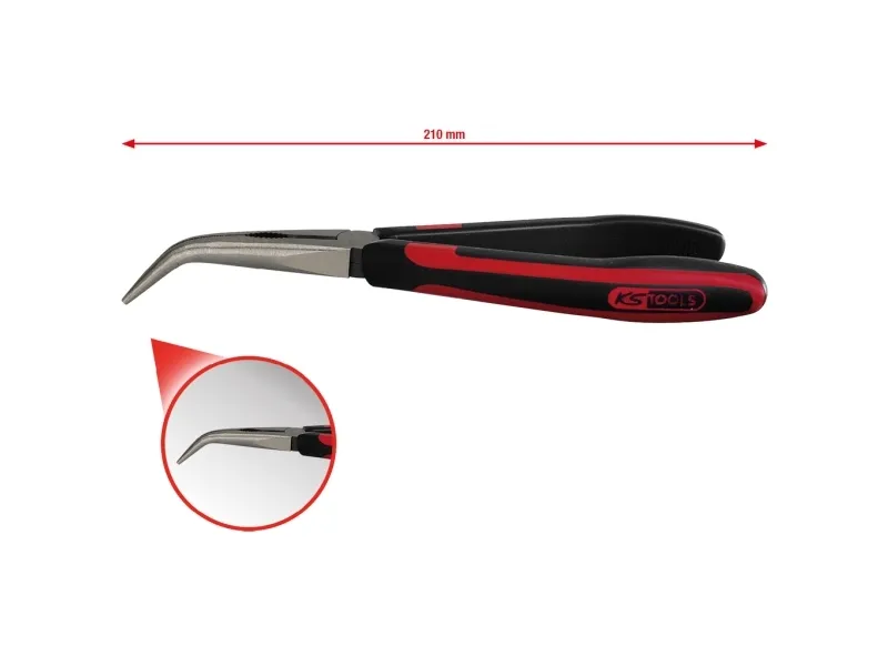 KS Tools 115.2113, Stål, Svart, Rød, 210 mm, 185 g