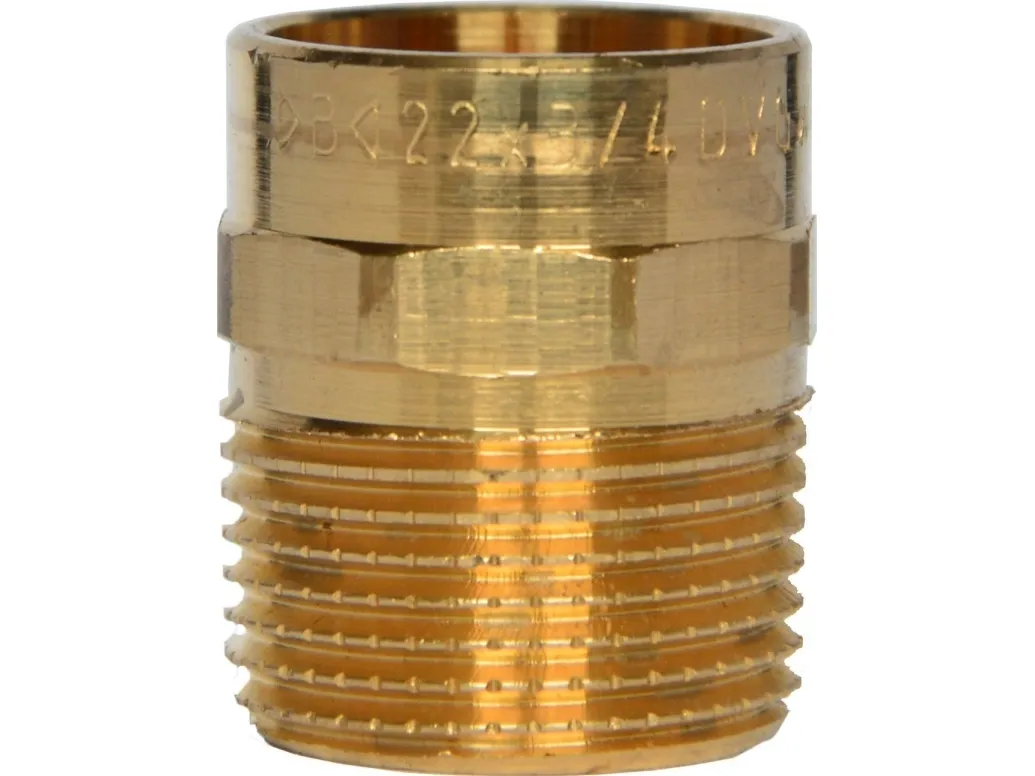 Conex Nippel for loddede og gjengeforbindelser 22x3/4 bronse - 4243G022006000