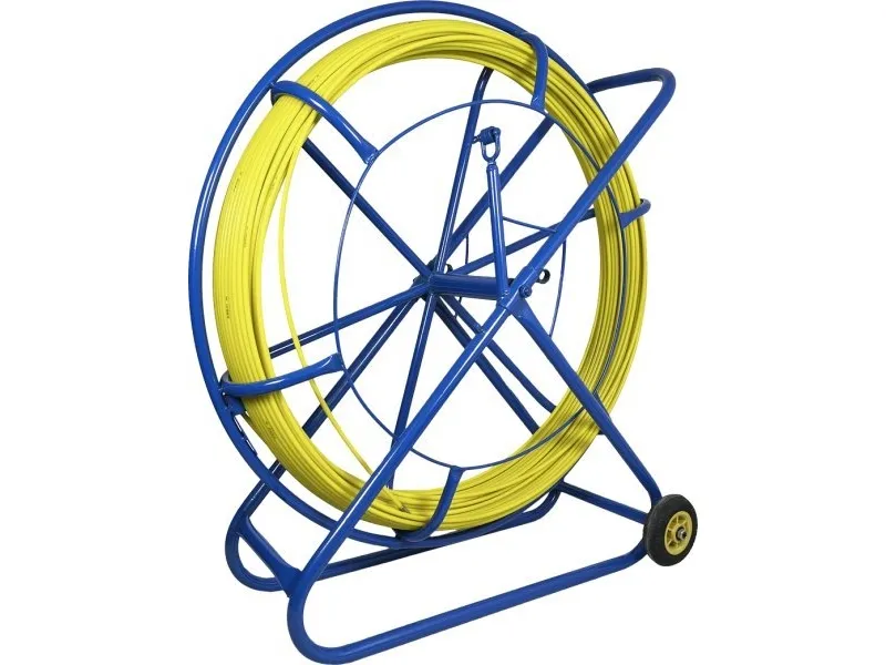 Q-Lantec FRP glassfiberpilot for kabeltrekk Ø11mm, 100m med Q-LANTEC hjul