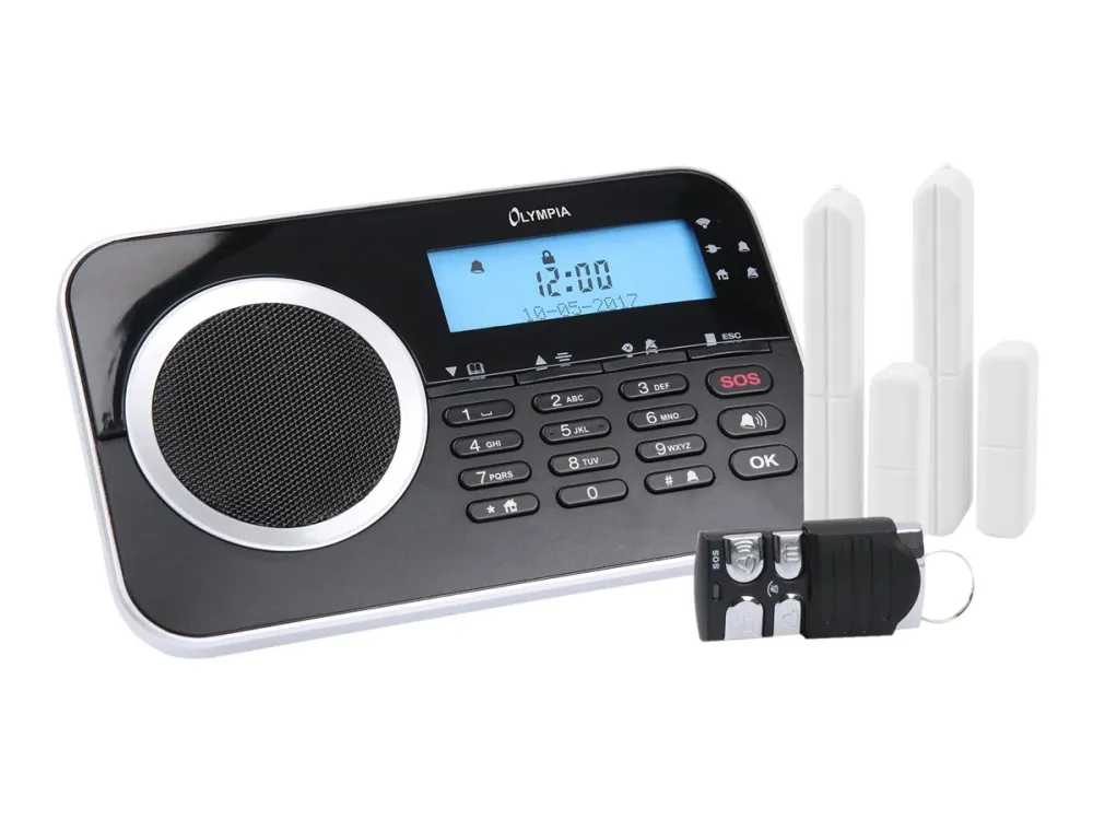OLYMPIA Protect 9730 - Hjemmesikkerhetssystem - trådløs - Mobiltelefon - 868.5 MHz - hvit