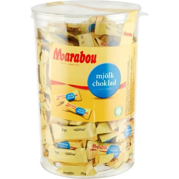 Chokolade Marabou Mini 10g - 2kg i plastcylinder