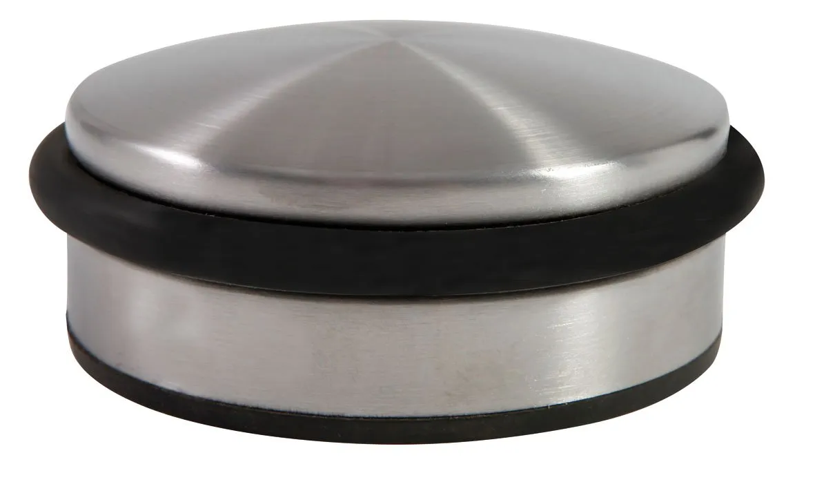 Alba DOORSTOP N, Sort, Sølv, Elastomer, Stål, Gulvmontert, 1 stykker, 90 mm, 90 mm