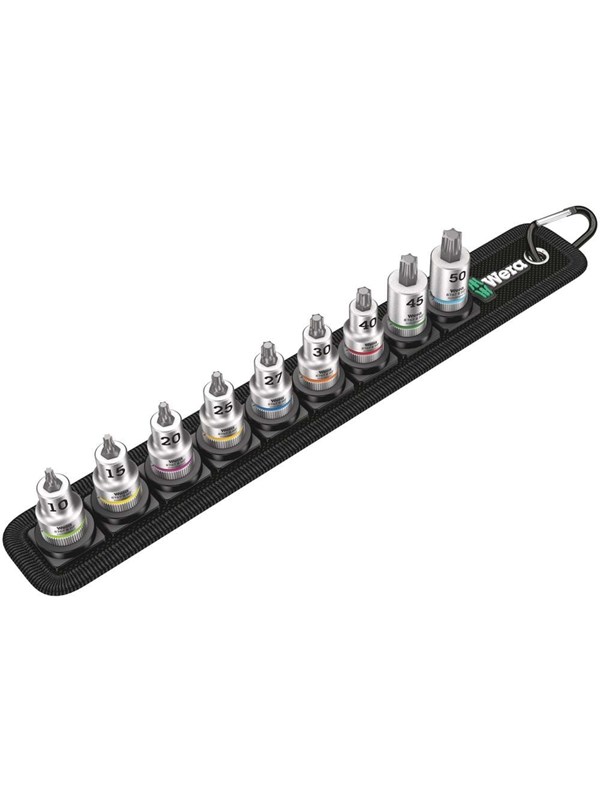 Wera Belt A 3 TORX® HF Zyklop bit socket set with holding function 1/4" drive 9 pieces