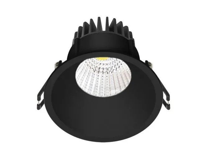 Downlight Velia LED 10,9W 3000K, 740 lm, 230V rund, mat sort