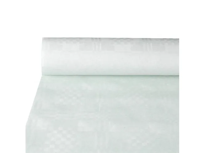 Papstar 18546, Rektangulær, Hvit, Papir, Bordduk, 120 x 1000 cm, 1 stykker
