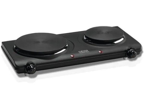 Haeger HP-02B.013A dobbel plate el-platetopp med 2 varmeelementer 2250 W
