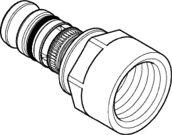 Geberit Mepla overgang med indvendigt gevind: CC499K, d=50mm, Rp=2