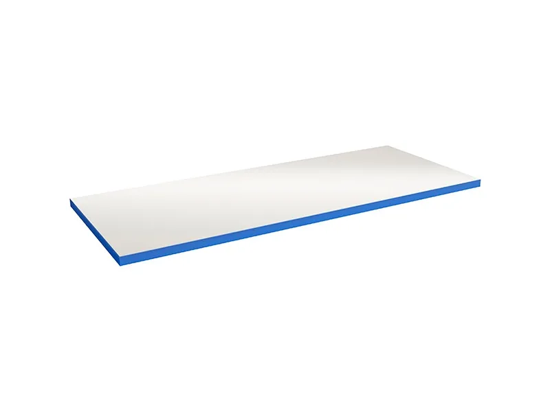 Benkeplate 40 mm 1200 x 800 mm Grå HPL Blå ABS-kant