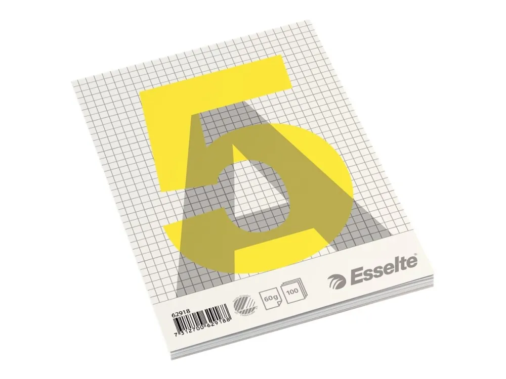 Esselte - Pad - A5 (148 x 210 mm) - 100 ark / 200 sider - rutet - innbundet