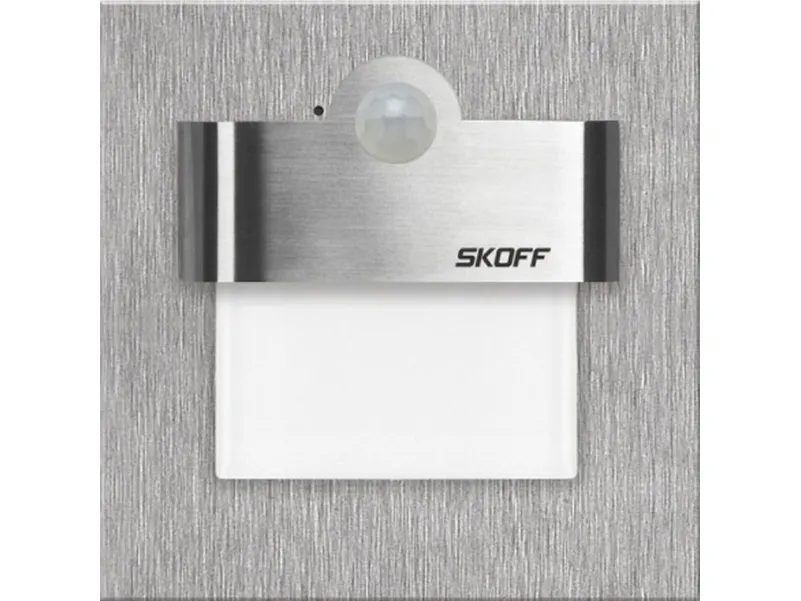 SKOFF trappebelysningsarmatur LED TANGO LED PIR 120° bevegelsessensor 10V DC 1,0W IP20 6000K (MJ-TAN-K-W)