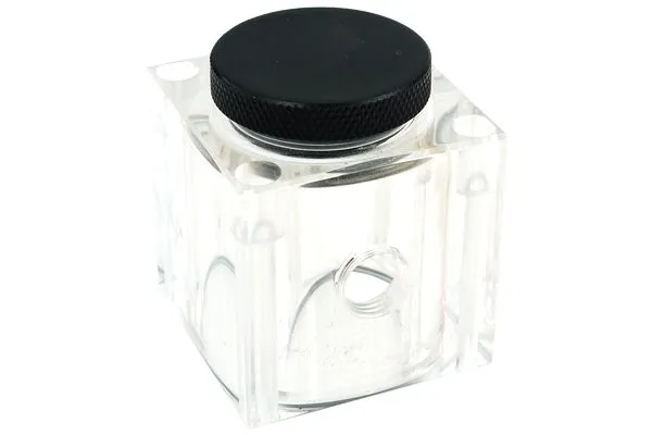 Alphacool 13140, Reservoir, Messing, Perspex, Polyoksymetylen (POM), Sort, Gjennomsiktig, Alphacool DC-LT, 49 mm, 49 mm